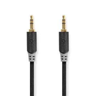 Stereo Audiokabel | 3,5-mm-Stecker  -  3,5-mm-Stecker | 10 m | Anthrazit