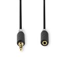 Stereo Audiokabel | 3,5-mm-Stecker  -  3,5-mm-Buchse | 1,0 m | Anthrazit