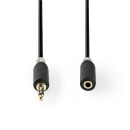 Stereo Audiokabel | 3,5-mm-Stecker  -  3,5-mm-Buchse | 3,0 m | Anthrazit