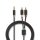 Stereo Audiokabel | 3,5-mm-Stecker  -  2x Cinch-Stecker | 0,5 m | Anthrazit