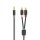 Stereo Audiokabel | 3,5-mm-Stecker  -  2x Cinch-Stecker | 10 m | Anthrazit