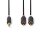 Stereo Audiokabel | 3,5-mm-Stecker  -  2x Cinch-Stecker | 10 m | Anthrazit