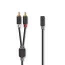 Stereo Audiokabel | 2x Cinch-Stecker  -  3,5-mm-Buchse |...