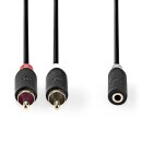 Stereo Audiokabel | 2x Cinch-Stecker  -  3,5-mm-Buchse |...