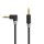 Stereo Audiokabel | 3,5-mm-Stecker  -  3,5-mm-Stecker, angewinkelt | 0,5 m | Anthrazit