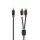 Subwoofer-Kabel | Cinch-Stecker  -  2x Cinch-Buchse | 0,2 m | Anthrazit