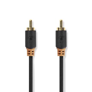 Digital-Audiokabel | Cinch-Stecker  -  Cinch-Stecker | 1,0 m | Anthrazit