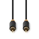 Digital-Audiokabel | Cinch-Stecker  -  Cinch-Stecker | 1,0 m | Anthrazit