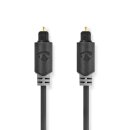 Optisches Audiokabel | TosLink-Stecker  -  TosLink-Stecker | 1,0 m | Anthrazit