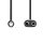 Stereo Audiokabel | 3,5-mm-Stecker - 2x 3,5-mm-Buchse | 0,2 m | Schwarz