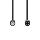 Stereo Audiokabel | 3,5-mm-Stecker - 6,35-mm-Buchse | 0,2 m | Schwarz