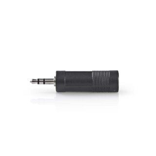 Audio-Adapter Stereo | 3,5-mm-Stecker - 6,35-mm-Buchse | Schwarz