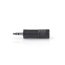 Audio-Adapter Stereo | 3,5-mm-Stecker - 6,35-mm Buchse | Schwarz