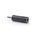 Audio-Adapter Stereo | 3,5-mm-Stecker - 6,35-mm Buchse | Schwarz