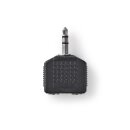 Audio-Adapter Stereo | 3,5-mm-Stecker - 2x 3,5-mm-Buchse | Schwarz