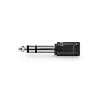 Audio-Adapter Stereo | 6,35-mm-Stecker - 3,5-mm-Buchse | Schwarz