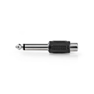 Mono-Audioadapter | 6,35-mm-Stecker - Cinch-Buchse | Schwarz