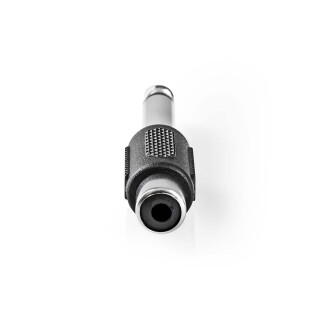 Mono-Audioadapter | 6,35-mm-Stecker - Cinch-Buchse | Schwarz