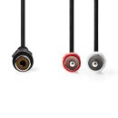 2x Cinch-Stecker - Chinch-Buchse | 0,2m RCA Adapter Kabel...