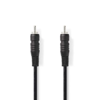 Digital-Audiokabel | Cinch-Stecker - Cinch-Stecker | 1,0 m | Schwarz