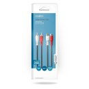 Stereo Audiokabel | 2x Cinch-Stecker - 2x Cinch-Buchse | 5,0 m | Schwarz