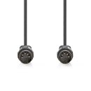 DIN-Audiokabel | DIN-Stecker 5-polig - DIN-Stecker 5-polig | 1,0 m | Schwarz