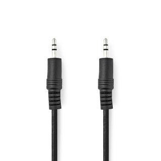 Stereo Audiokabel | 3,5-mm-Stecker - 3,5-mm-Stecker | 0,5 m | Schwarz