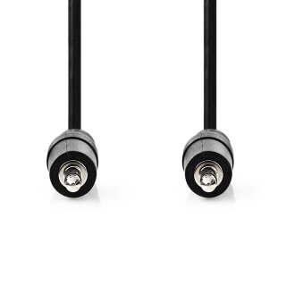 Stereo Audiokabel | 3,5-mm-Stecker - 3,5-mm-Stecker | 0,5 m | Schwarz