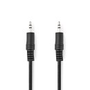 Stereo Audiokabel | 3,5-mm-Stecker - 3,5-mm-Stecker | 0,5 m | Schwarz