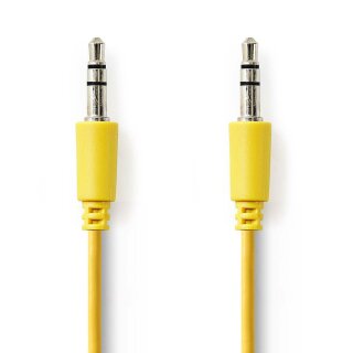 Stereo Audiokabel | 3,5-mm-Stecker - 3,5-mm-Stecker | 1,0 m | Gelb