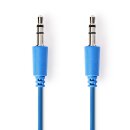 Stereo Audiokabel | 3,5-mm-Stecker - 3,5-mm-Stecker | 1,0 m | Blau