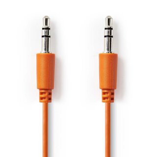 Stereo Audiokabel | 3,5-mm-Stecker - 3,5-mm-Stecker | 1,0 m | Orange