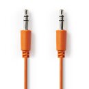 Stereo Audiokabel | 3,5-mm-Stecker - 3,5-mm-Stecker | 1,0 m | Orange