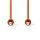 Stereo Audiokabel | 3,5-mm-Stecker - 3,5-mm-Stecker | 1,0 m | Orange