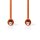 Stereo Audiokabel | 3,5-mm-Stecker - 3,5-mm-Stecker | 1,0 m | Orange