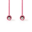 Stereo Audiokabel | 3,5-mm-Stecker - 3,5-mm-Stecker | 1,0 m | Pink