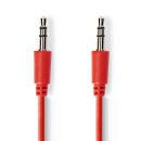 Stereo Audiokabel | 3,5-mm-Stecker - 3,5-mm-Stecker | 1,0 m | Rot