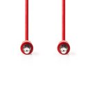 Stereo Audiokabel | 3,5-mm-Stecker - 3,5-mm-Stecker | 1,0 m | Rot