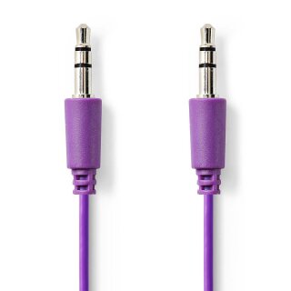 Stereo Audiokabel | 3,5-mm-Stecker - 3,5-mm-Stecker | 1,0 m | Violett