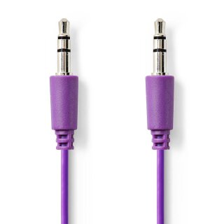 Stereo Audiokabel | 3,5-mm-Stecker - 3,5-mm-Stecker | 1,0 m | Violett