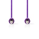 Stereo Audiokabel | 3,5-mm-Stecker - 3,5-mm-Stecker | 1,0 m | Violett