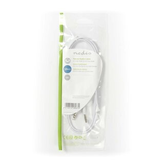 Stereo Audiokabel | 3,5-mm-Stecker, schmal - 3,5-mm-Stecker, schmal | 1,0 m | Wei