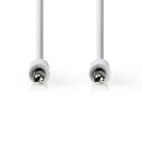 Stereo Audiokabel | 3,5-mm-Stecker, schmal - 3,5-mm-Stecker, schmal | 1,0 m | Weiß