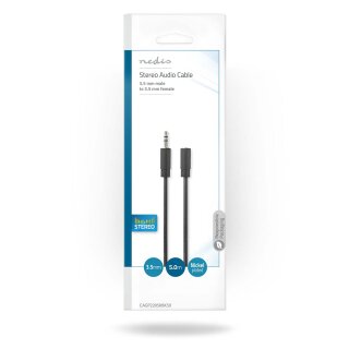 5m Klinkenkabel Verlngerung Stecker Buchse 3,5mm Audio Kabel
