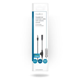 Klinkenkabel mit Lautstrkeregler 1m 3,5mm Stereo Klinkenstecker Kabel Klinke
