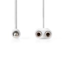 Stereo Audiokabel | 3,5-mm-Stecker - 2x 3,5-mm-Burchse | 0,2 m | Weiß