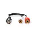 Subwoofer Kabel Cinch-Stecker - 2x Chinch-Buchse RCA kurz 0,2m Adapter HiFi Audio