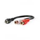 Subwoofer Kabel Cinch-Stecker - 2x Chinch-Buchse RCA kurz 0,2m Adapter HiFi Audio