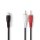 Subwoofer-Kabel | 2x Cinch-Stecker - Cinch-Buchse | 0,2 m | Schwarz