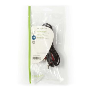 2m Stereo Cinch Audio Kabel 2 Stecker Buchse Chinch RCA HiFi Verlngerung
